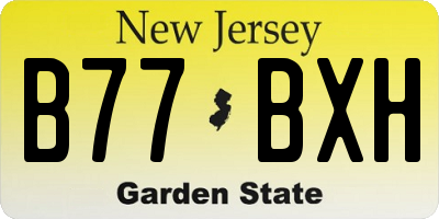 NJ license plate B77BXH
