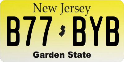NJ license plate B77BYB