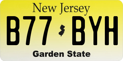 NJ license plate B77BYH