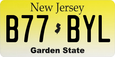 NJ license plate B77BYL