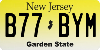 NJ license plate B77BYM
