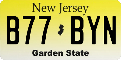 NJ license plate B77BYN