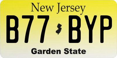 NJ license plate B77BYP