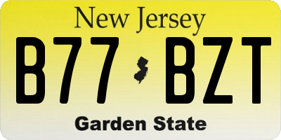 NJ license plate B77BZT