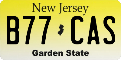NJ license plate B77CAS