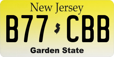 NJ license plate B77CBB