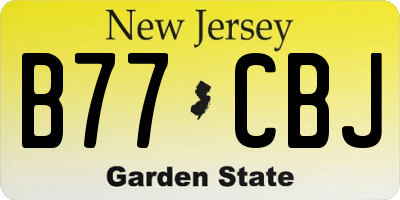 NJ license plate B77CBJ