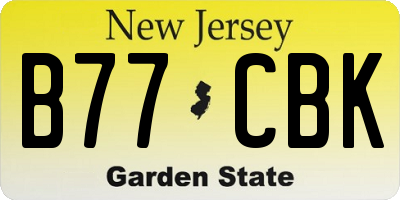 NJ license plate B77CBK