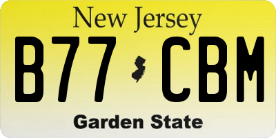 NJ license plate B77CBM