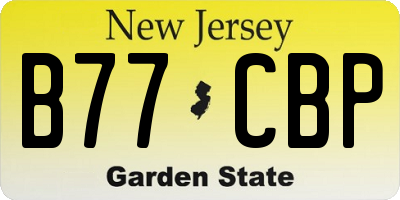 NJ license plate B77CBP