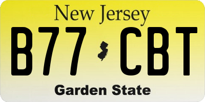 NJ license plate B77CBT
