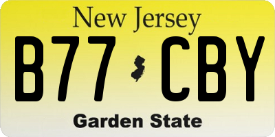 NJ license plate B77CBY