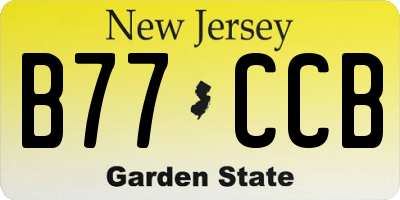 NJ license plate B77CCB