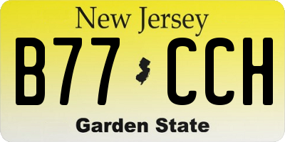 NJ license plate B77CCH