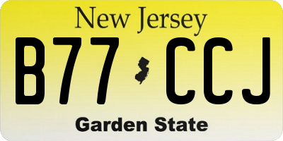NJ license plate B77CCJ