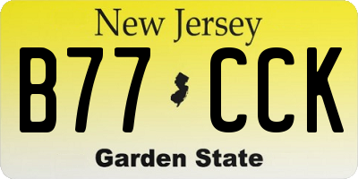 NJ license plate B77CCK