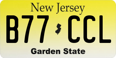 NJ license plate B77CCL