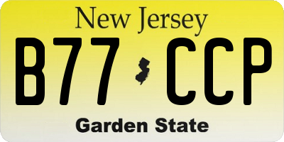 NJ license plate B77CCP