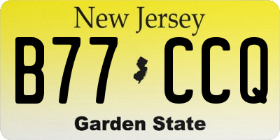 NJ license plate B77CCQ