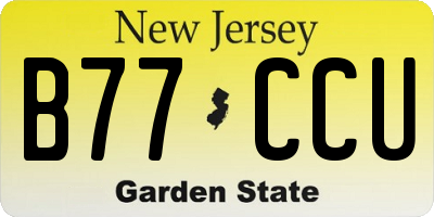 NJ license plate B77CCU