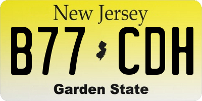 NJ license plate B77CDH