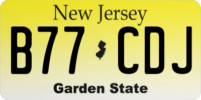 NJ license plate B77CDJ