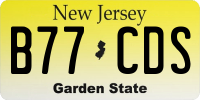 NJ license plate B77CDS