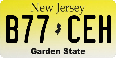 NJ license plate B77CEH