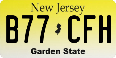 NJ license plate B77CFH