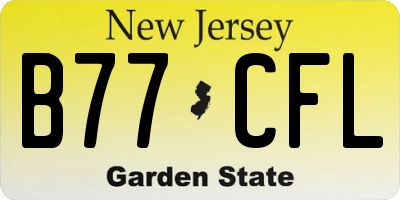 NJ license plate B77CFL