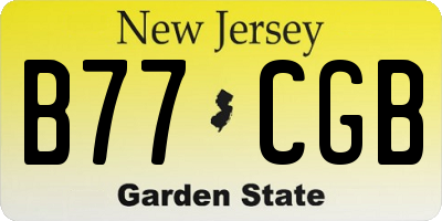 NJ license plate B77CGB