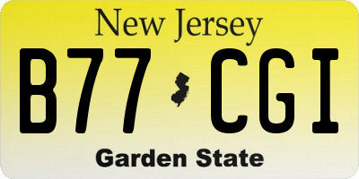 NJ license plate B77CGI