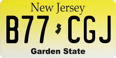 NJ license plate B77CGJ