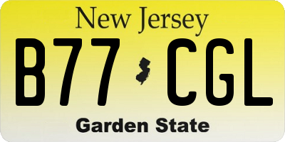 NJ license plate B77CGL
