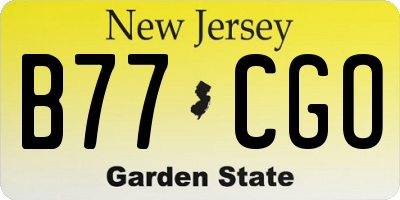 NJ license plate B77CGO