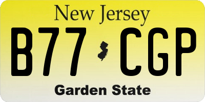 NJ license plate B77CGP