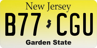 NJ license plate B77CGU