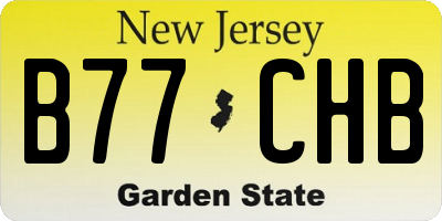 NJ license plate B77CHB