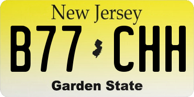 NJ license plate B77CHH