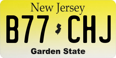 NJ license plate B77CHJ