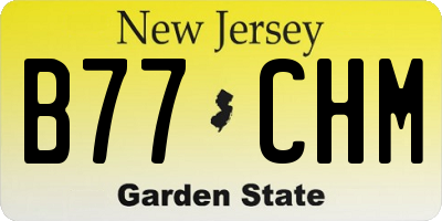 NJ license plate B77CHM