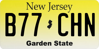 NJ license plate B77CHN