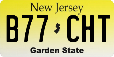NJ license plate B77CHT