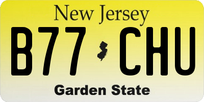 NJ license plate B77CHU