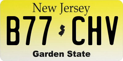NJ license plate B77CHV