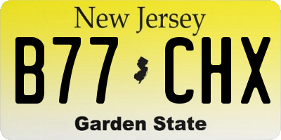 NJ license plate B77CHX