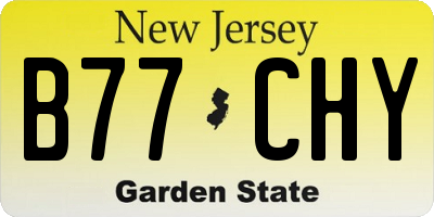 NJ license plate B77CHY