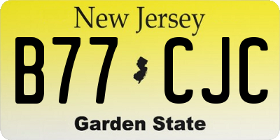 NJ license plate B77CJC
