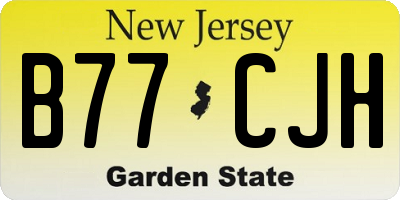 NJ license plate B77CJH