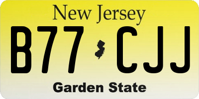 NJ license plate B77CJJ